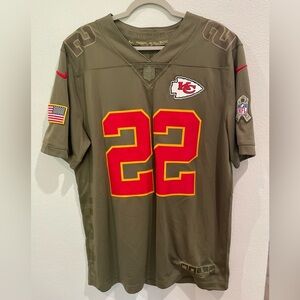 NFL Chiefs Marcus Peters Army Green Jersey - Size Large